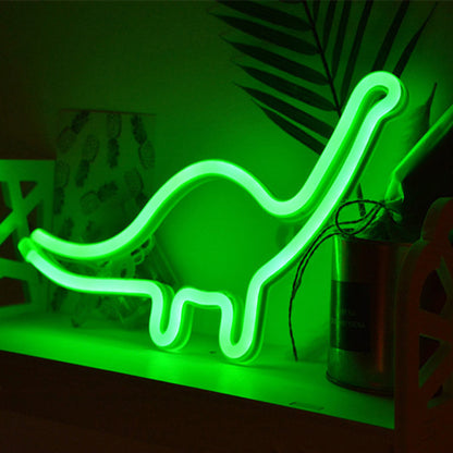 Dinosaur Plastic Wandbeleuchtung Moderner Stil Batterie LED Weiße Nachttischlampe für Jungen Schlafzimmer
