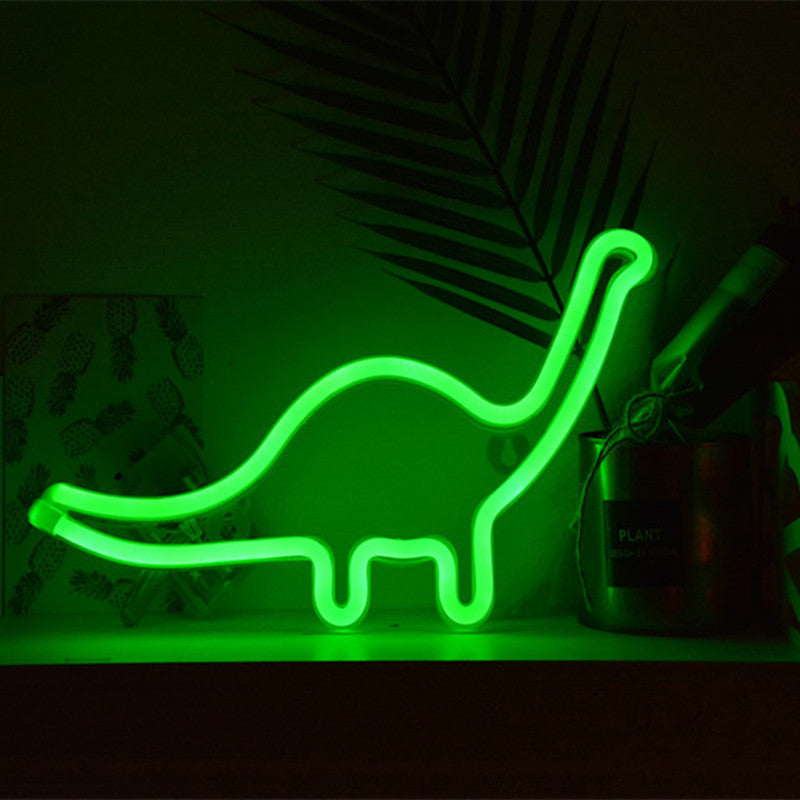 Dinosaur Plastic Wandbeleuchtung Moderner Stil Batterie LED Weiße Nachttischlampe für Jungen Schlafzimmer