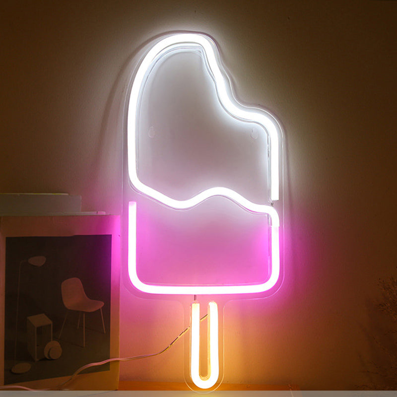 Frendorf | Minimalisme LED Nachtkastje Verlichting Witte Geometrische USB Voeding Nachtlamp met Plastic Kap