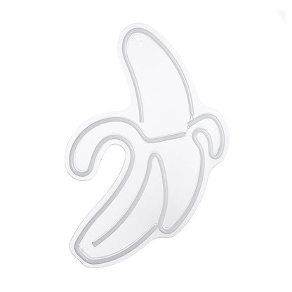 Frendorf | Nordic Banana Wand Nachtlampe Acryl Kinder Schlafzimmer LED Nachttischlicht in Weiß mit USB Plug-in Kabel