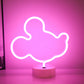 Frendorf | Animal Kids Schlafzimmer Nachttischlampe Kunststoff Batterie LED Kreative Nachttischbeleuchtung in Weiß
