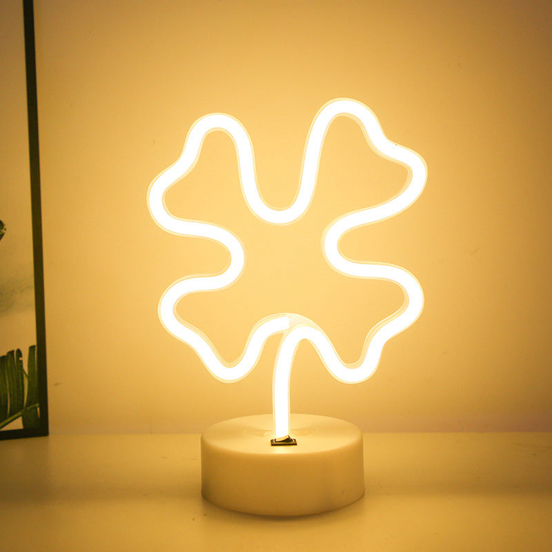 Frendorf | Animal Kids Schlafzimmer Nachttischlampe Kunststoff Batterie LED Kreative Nachttischbeleuchtung in Weiß