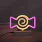 Geometrische Kunststoff Nachttischlampe Moderne LED Weiße Nachttischlampe für das Schlafzimmer