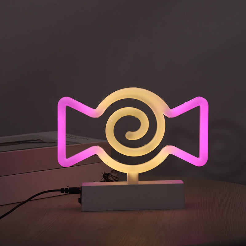 Geometrische Kunststoff Nachttischlampe Moderne LED Weiße Nachttischlampe für das Schlafzimmer
