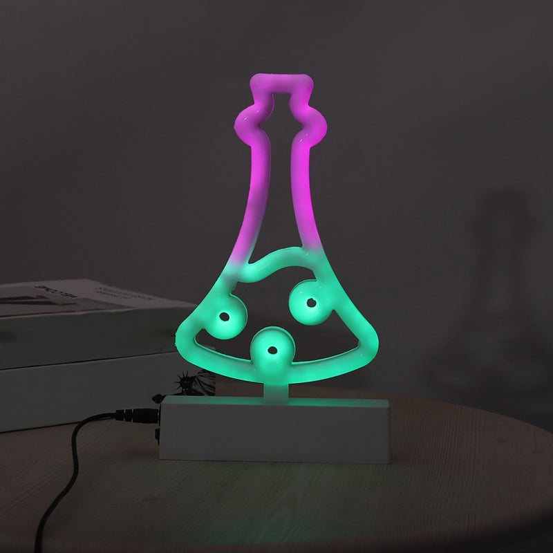 Geometrische Kunststoff Nachttischlampe Moderne LED Weiße Nachttischlampe für das Schlafzimmer