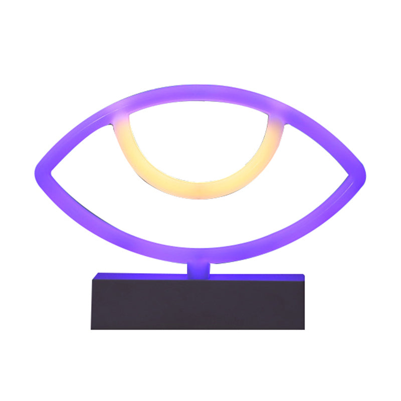 Geometrische Kunststoff Nachttischlampe Moderne LED Weiße Nachttischlampe für das Schlafzimmer