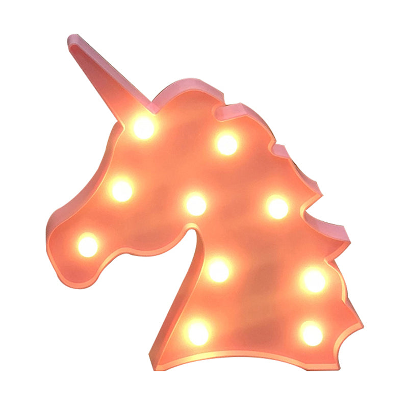 Einhorn Mini Nachttischlampe Moderne LED Kunststoff Wandlampe für das Mädchenzimmer