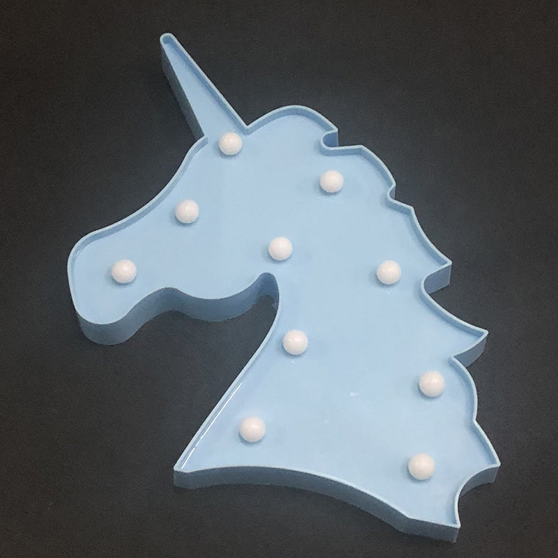 Einhorn Mini Nachttischlampe Moderne LED Kunststoff Wandlampe für das Mädchenzimmer