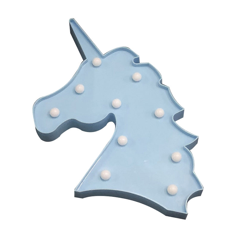 Einhorn Mini Nachttischlampe Moderne LED Kunststoff Wandlampe für das Mädchenzimmer