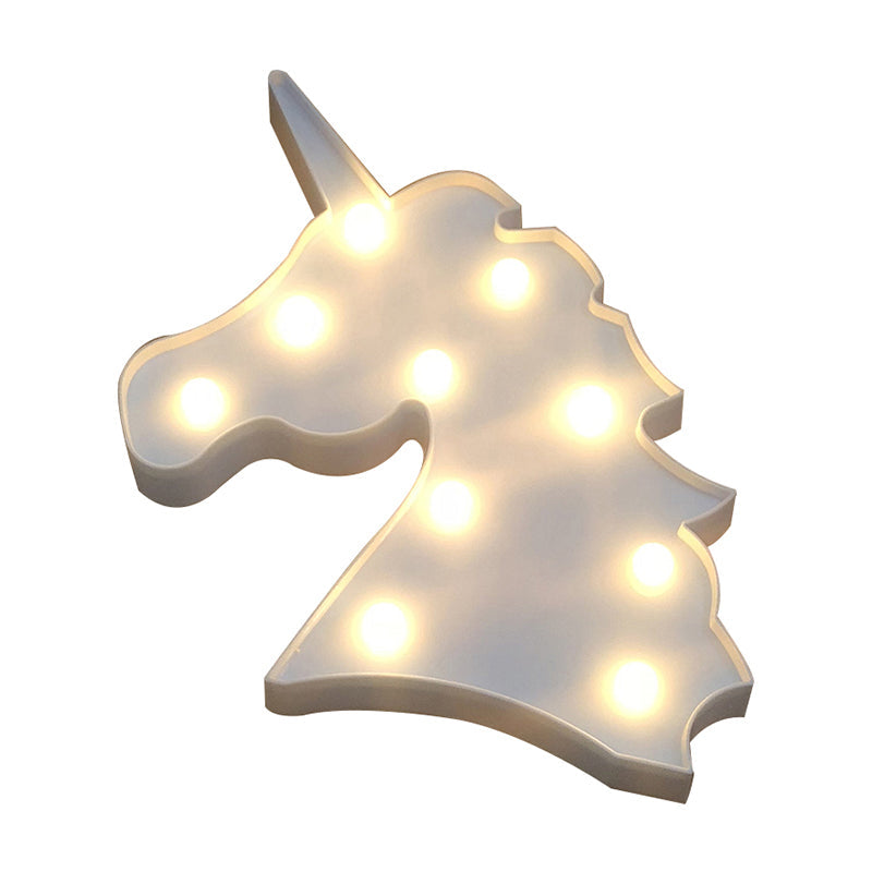 Einhorn Mini Nachttischlampe Moderne LED Kunststoff Wandlampe für das Mädchenzimmer