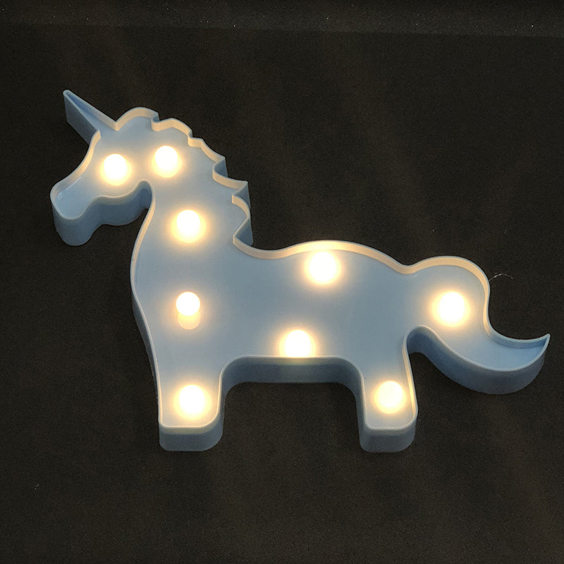 Einhorn Schatten Nachttisch Beleuchtung Einfache Kunststoff Baby Schlafzimmer LED Wandlampe