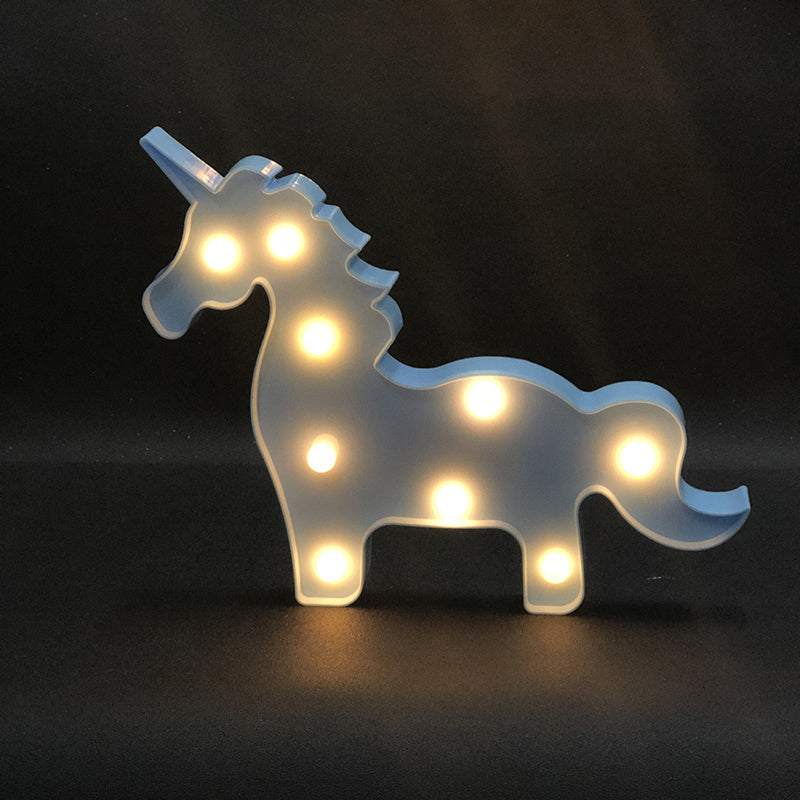 Einhorn Schatten Nachttisch Beleuchtung Einfache Kunststoff Baby Schlafzimmer LED Wandlampe