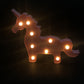 Einhorn Schatten Nachttisch Beleuchtung Einfache Kunststoff Baby Schlafzimmer LED Wandlampe