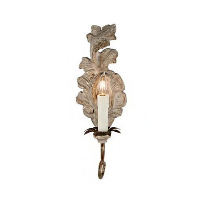 Frendorf | 1-Kop Wandverlichting Ideeën Retro Kandelaar Houten Wandlamp Verlichting in Grijs voor Hal