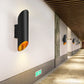 Frendorf | Minimal Oblique Tube Wandlampe Aluminium 2 Lichter Korridor Wandleuchte in Schwarz