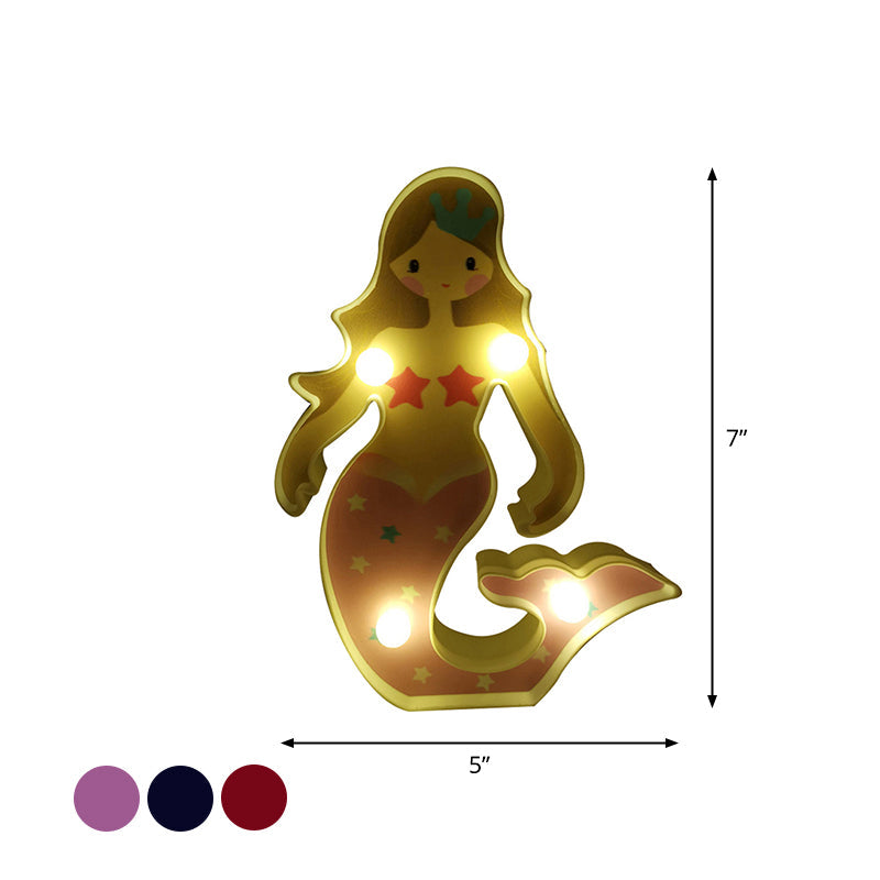 Beauty Element Mädchen Zimmer Nachtlampe Kunststoff Moderner Stil LED Nachttischbeleuchtung