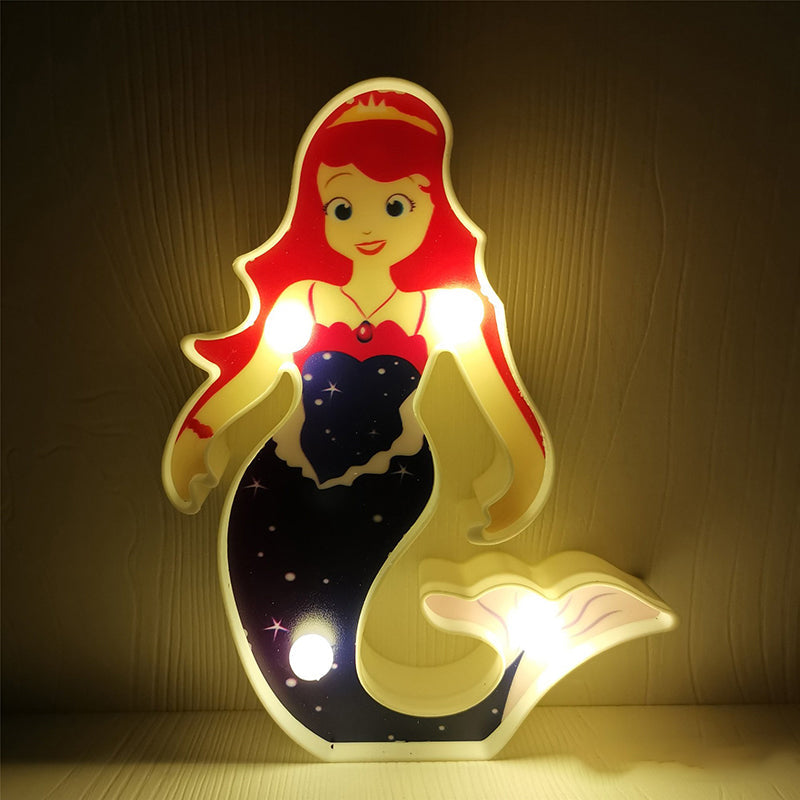 Beauty Element Mädchen Zimmer Nachtlampe Kunststoff Moderner Stil LED Nachttischbeleuchtung