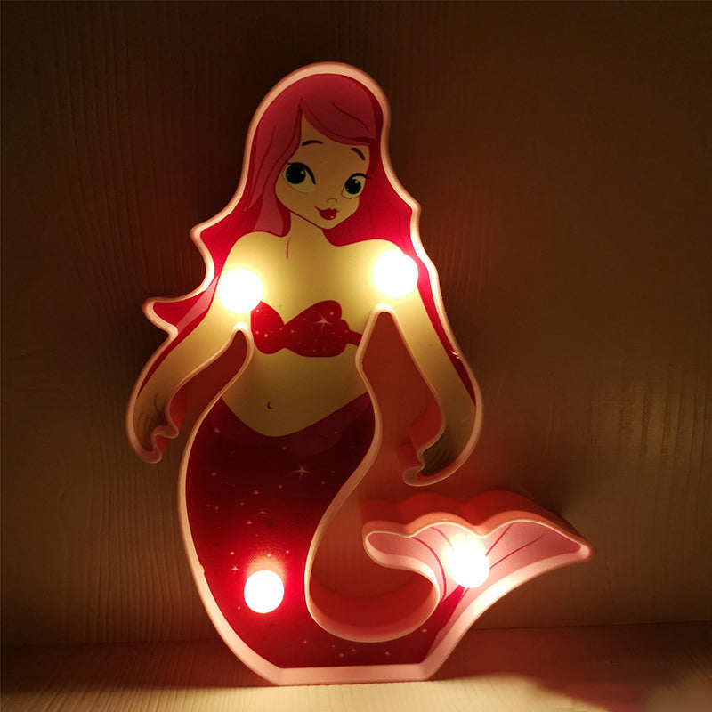 Beauty Element Mädchen Zimmer Nachtlampe Kunststoff Moderner Stil LED Nachttischbeleuchtung