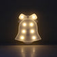 Frendorf | Weiße Weihnachts-Element Nachtbeleuchtung Moderner Stil Batterie LED Kunststoff Nachttischlampe