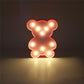 Frendorf | Eenvoudige LED Muur Nachtlamp Bear Nachtkastlamp met Plastic Lampenkap voor Kinderkamer