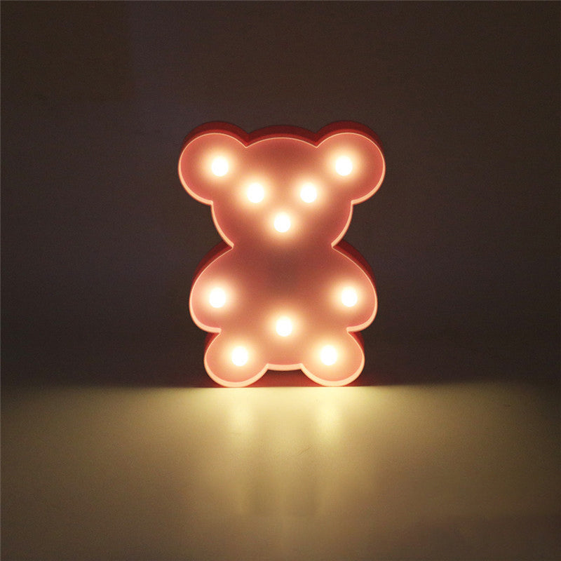 Frendorf | Eenvoudige LED Muur Nachtlamp Bear Nachtkastlamp met Plastic Lampenkap voor Kinderkamer