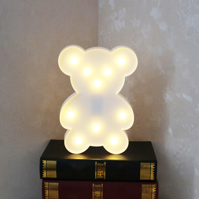 Frendorf | Eenvoudige LED Muur Nachtlamp Bear Nachtkastlamp met Plastic Lampenkap voor Kinderkamer
