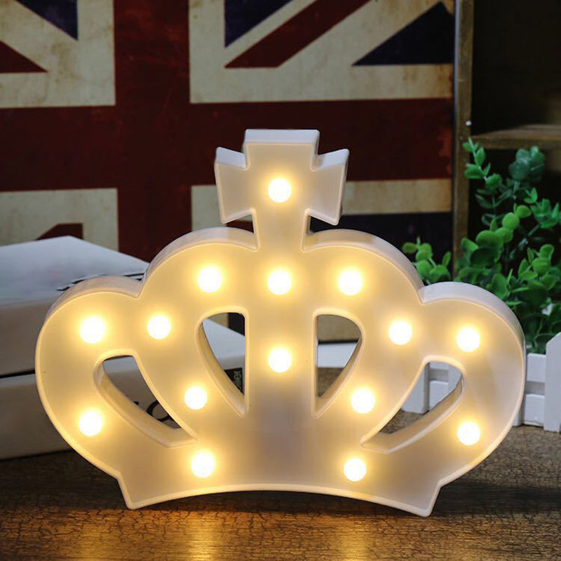 Frendorf | Plastic Crown Nachtkastje Lamp Cartoon Stil Batterij Aangedreven LED Nachtverlichting