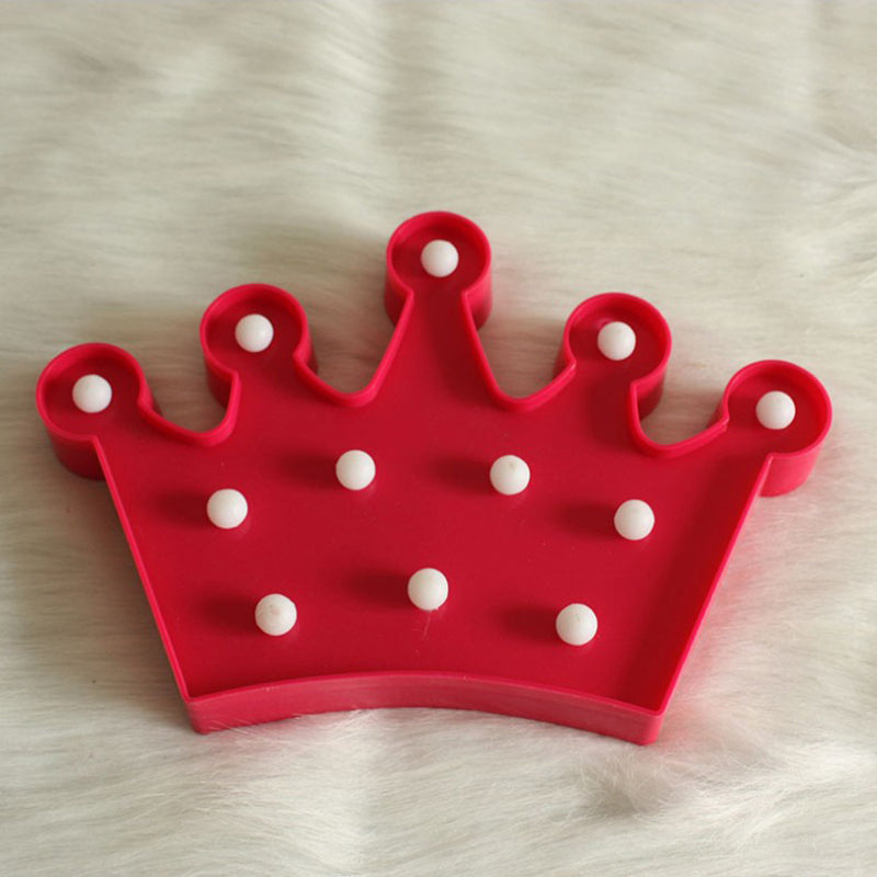 Frendorf | Plastic Crown Nachtkastje Lamp Cartoon Stil Batterij Aangedreven LED Nachtverlichting