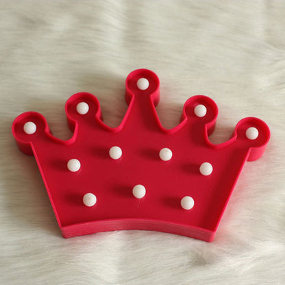 Frendorf | Plastic Crown Nachtkastje Lamp Cartoon Stil Batterij Aangedreven LED Nachtverlichting