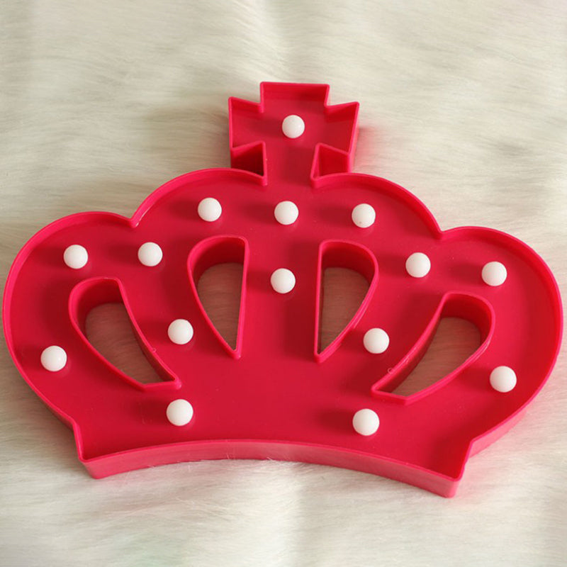 Frendorf | Plastic Crown Nachtkastje Lamp Cartoon Stil Batterij Aangedreven LED Nachtverlichting