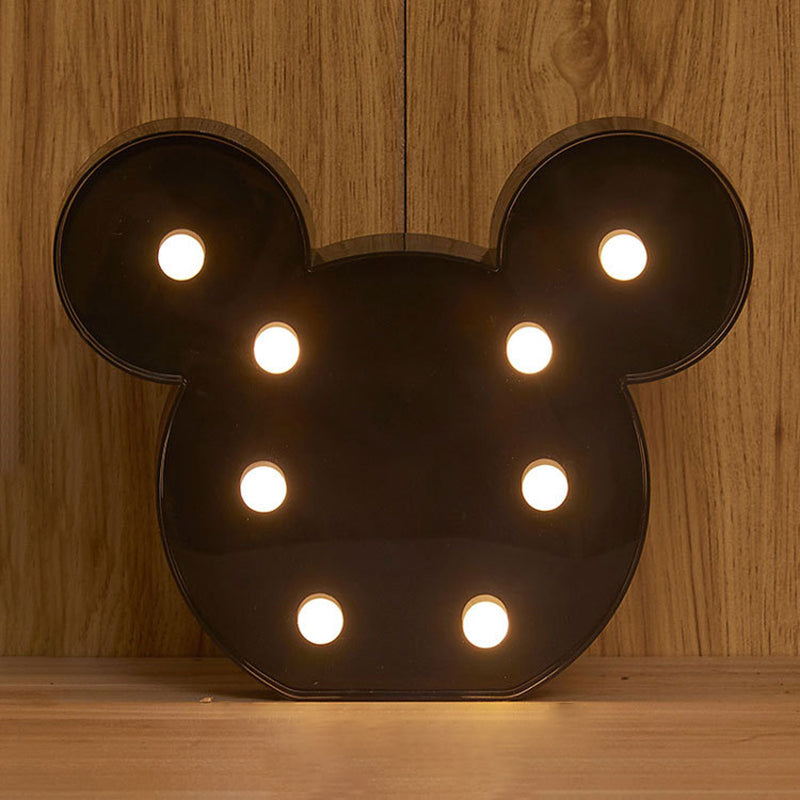 Mädchen Element Plastik Nachtlampe Zeitgenössisch Batteriebetriebene LED Nachttischlampe