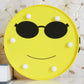 Frendorf | Lustige Emoji Ausdruck Wandlicht Moderner Kunststoff Batterie LED Gelbe Nachttischlampe