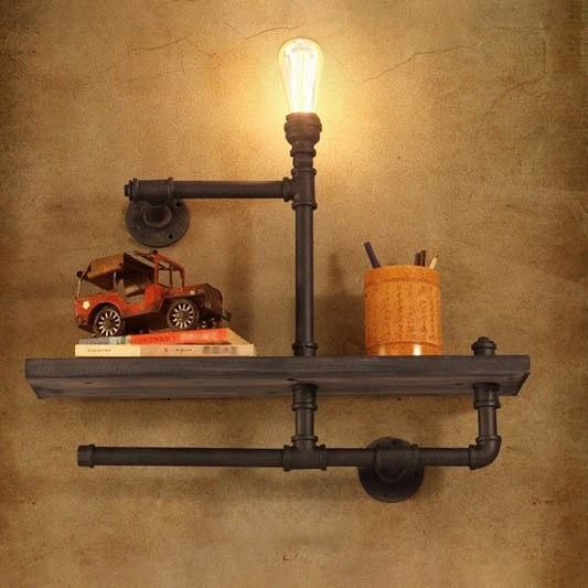 Frendorf | Metallische Geometrie Rohr Wandbeleuchtung Ideen Steampunk Esszimmer Wandmontierte Lichtarmatur in Rost