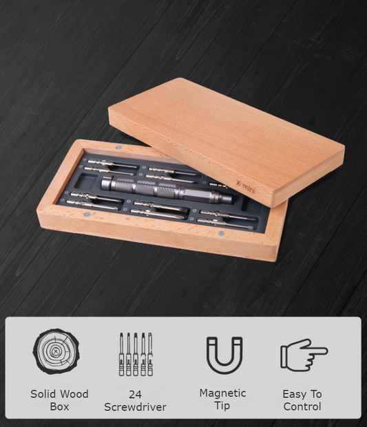 Frendorf | 25-in-1 tragbares Präzisionsschraubendreher-Set mit 24 magnetischen Bits