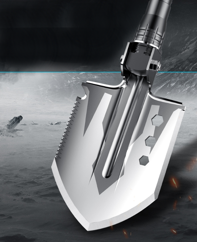 Frendorf | 18-in-1 Multifunktionale Outdoor Klappschaufel für Camping, Survival & Selbstverteidigung