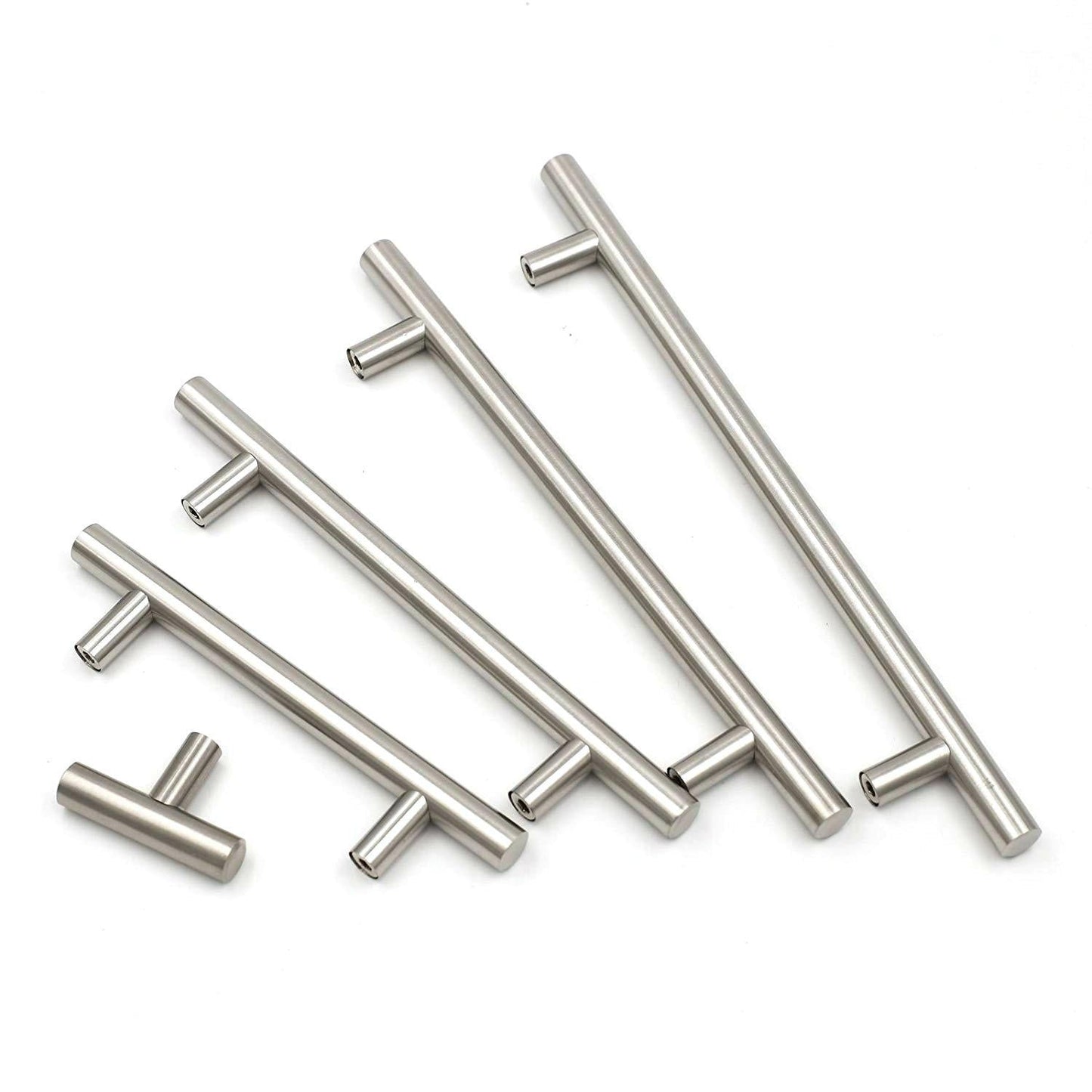 Gebürstetes Nickel Moderne Edelstahl Schubladenbeschläge T-Bar Griffe