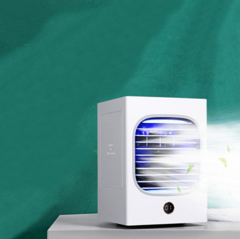 Frendorf | Wiederaufladbarer Kopf-schüttel Ventilator, mit 120° Kopf-schütteln, UV Lampe, schnelle Kühlung, digitales Display, 3 Modi, niedriger Geräuschpegel und starker Wind, für Zuhause, Büro, Party und mehr