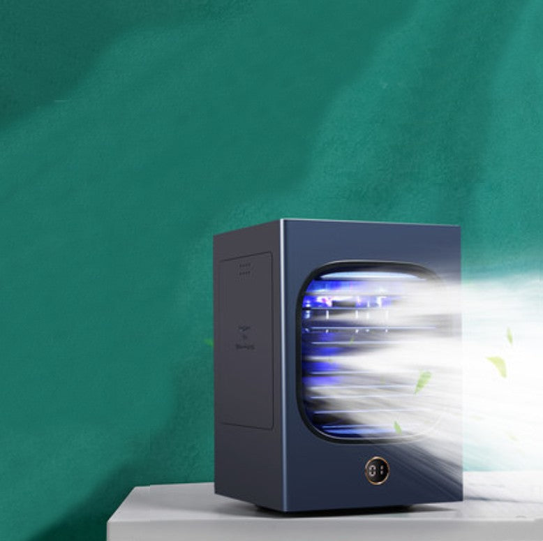 Frendorf | Wiederaufladbarer Kopf-schüttel Ventilator, mit 120° Kopf-schütteln, UV Lampe, schnelle Kühlung, digitales Display, 3 Modi, niedriger Geräuschpegel und starker Wind, für Zuhause, Büro, Party und mehr