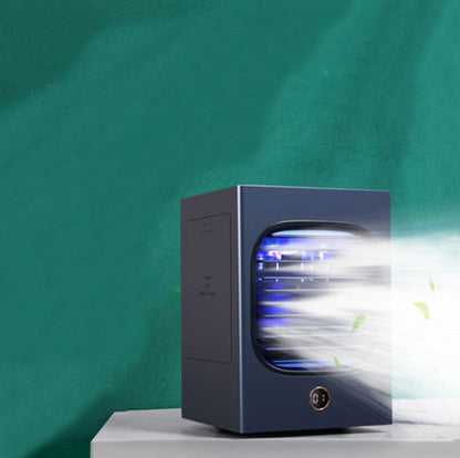 Frendorf | Wiederaufladbarer Kopf-schüttel Ventilator, mit 120° Kopf-schütteln, UV Lampe, schnelle Kühlung, digitales Display, 3 Modi, niedriger Geräuschpegel und starker Wind, für Zuhause, Büro, Party und mehr