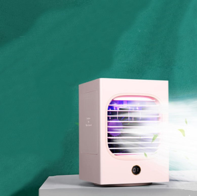 Frendorf | Wiederaufladbarer Kopf-schüttel Ventilator, mit 120° Kopf-schütteln, UV Lampe, schnelle Kühlung, digitales Display, 3 Modi, niedriger Geräuschpegel und starker Wind, für Zuhause, Büro, Party und mehr