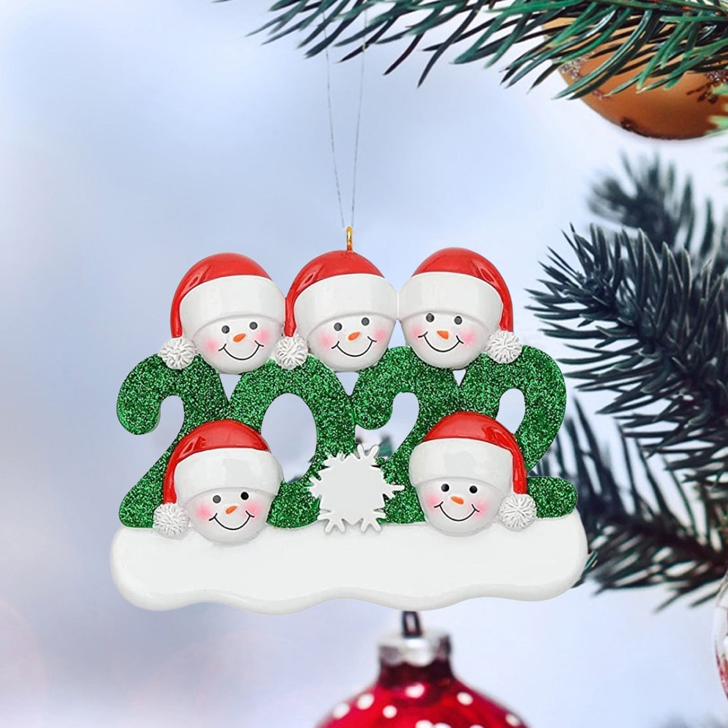 Frendorf | 2022 Familien-Weihnachtsbaum-Ornament und hängende Dekorationen personalisierte Geschenke für alle