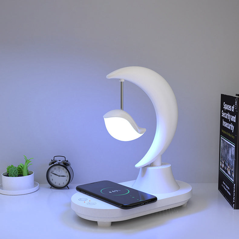 Frendorf | LunaSound Bluetooth Lautsprecher & Nachttischlampe | Kabellos | Moon-Shaped LED Tischlampe | Stilvolle Deko für Zuhause