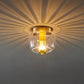 Frendorf | Solara Luxury Glas-Design Deckenleuchte | Kupfer-Sonnengestaltung | Wand- & Deckenmontage | Premium Wohnambiente