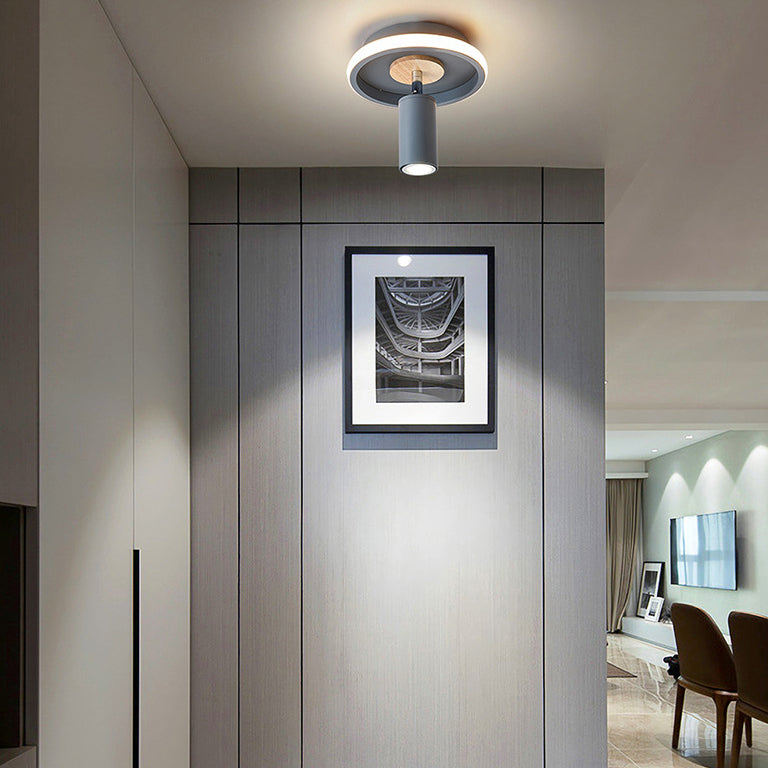 Frendorf | IronLume Industrial Flush Spotlight | Moderner Loft-Stil | 1-Licht Deckenleuchte | Robuste Beleuchtung für Zuhause