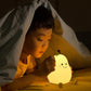 Frendorf | Pearlum Kreative LED Nachtlampe | Silikon Birnenform | USB-Tischleuchte | Sieben Farben Stimmungslicht