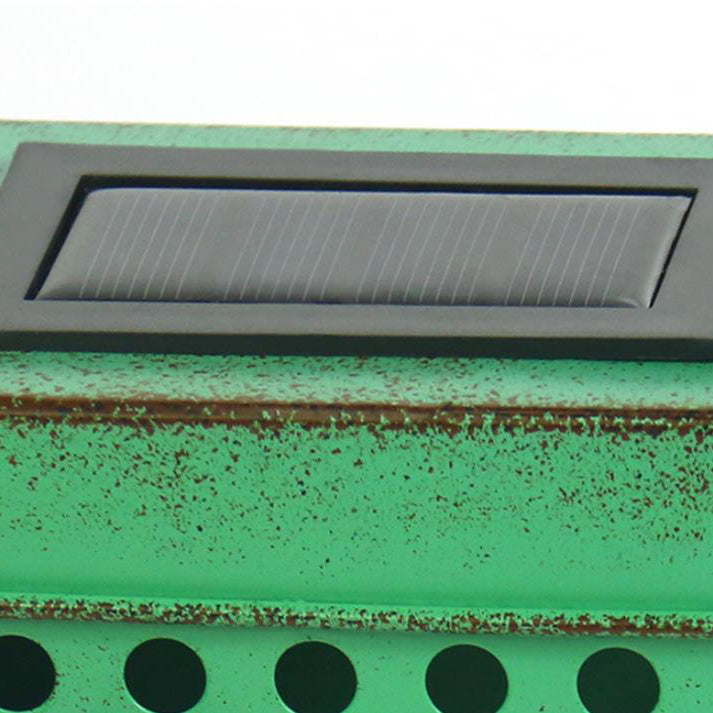 Frendorf | SolarForge Retro Solar Wandlampe | Quadratisches Box-Design | Aged Iron | LED Outdoor Beleuchtung