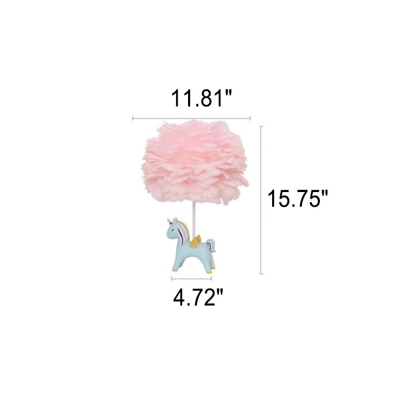 Frendorf | DreamaFeather Kinder Tischlampe | Kreatives Design | Einhorn & Tiermotive | Nachtlicht & Dekoration