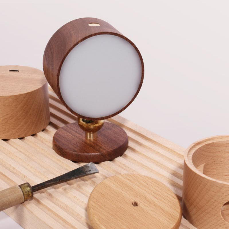 Einfache Holz USB wiederaufladbare Touch-Magnet LED Nachtlicht Wand Sconce Lampe