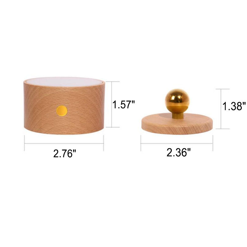 Einfache Holz USB wiederaufladbare Touch-Magnet LED Nachtlicht Wand Sconce Lampe