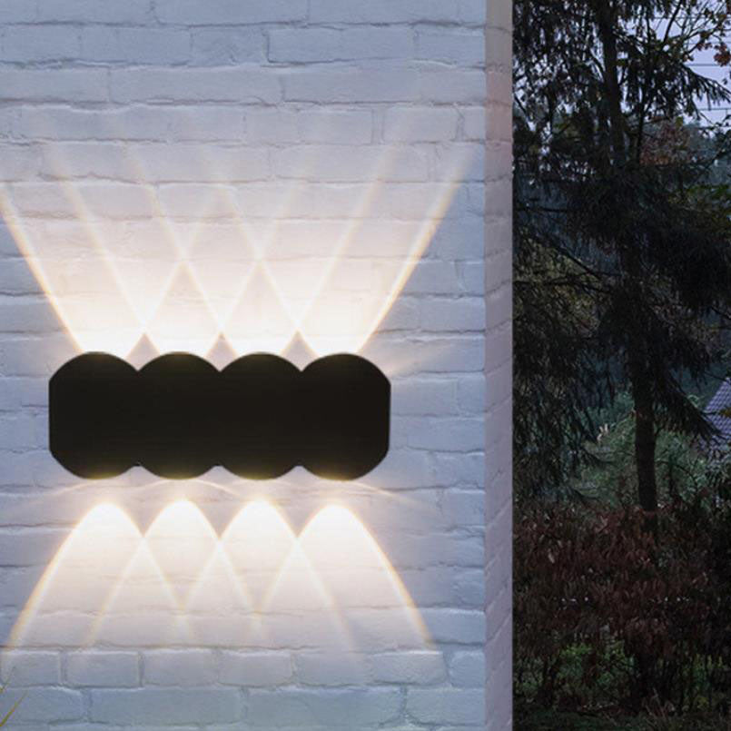 Moderne Outdoor Runde Geometrische Auf- und Ablichtende Wasserdichte LED Wandleuchte